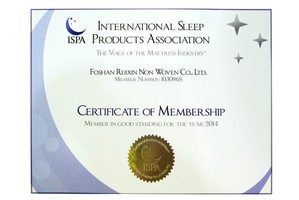 จีน FOSHAN RUIXIN NON WOVEN CO.,LTD รับรอง